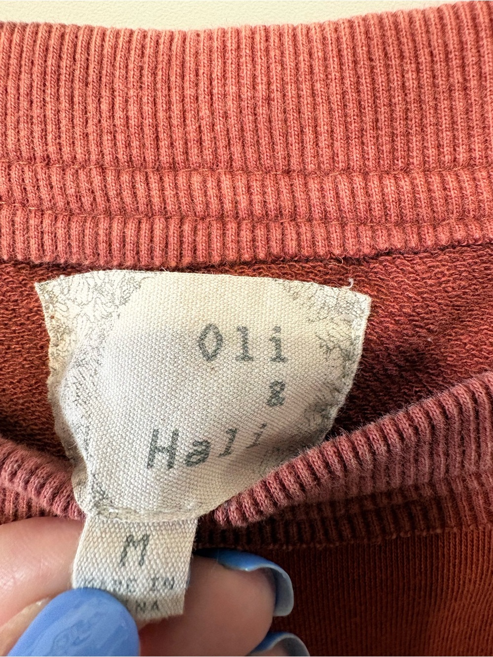 Oli & Hali Rust Casual Peasant Top-Oversized - Picture 3 of 8